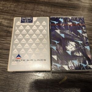 Delta and Quantas Airlines Playing Cards New